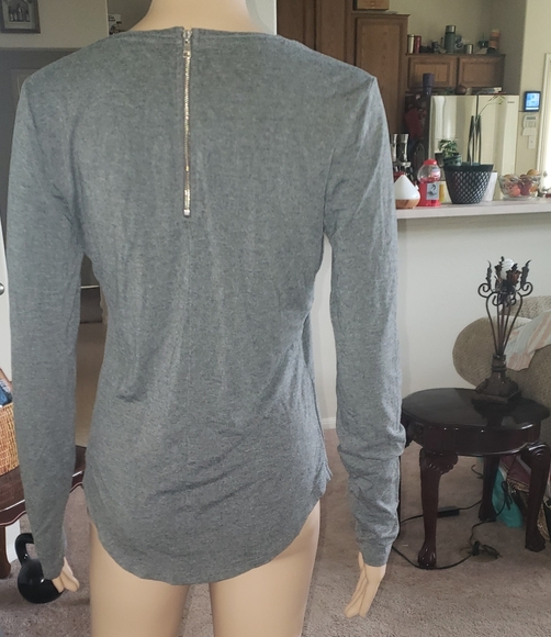 Ann Taylor s soft smooth jersey knit exposed back zip - Picture 3 of 6